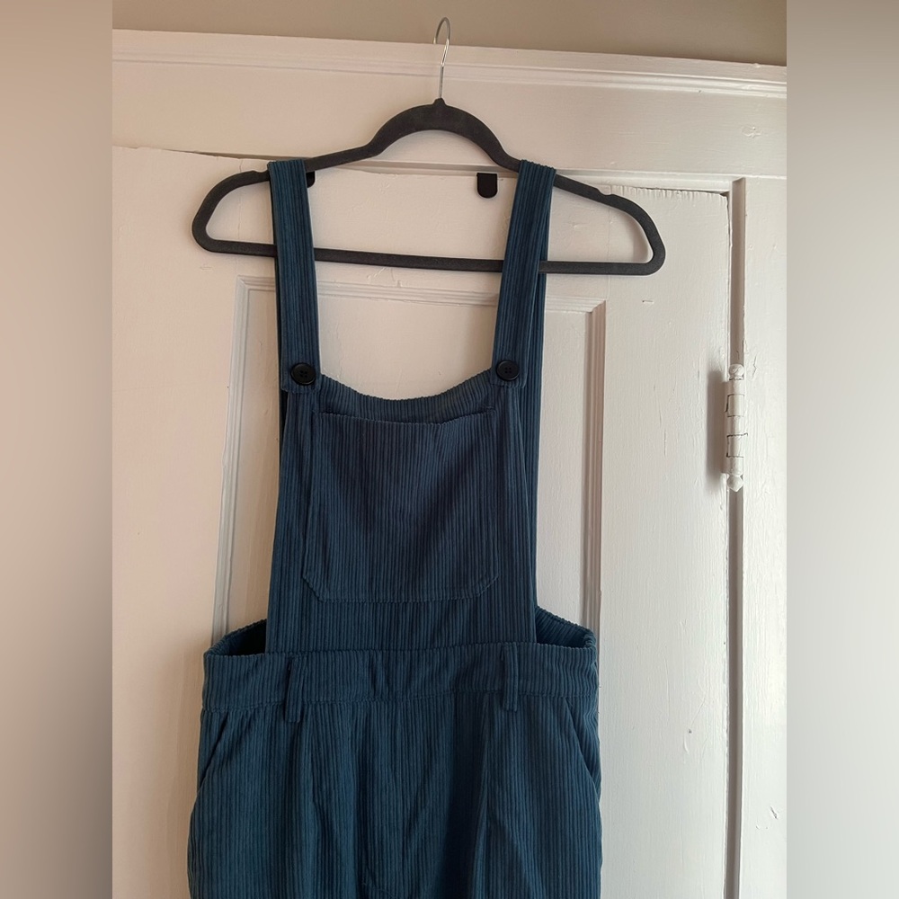 Corduroy overalls teal